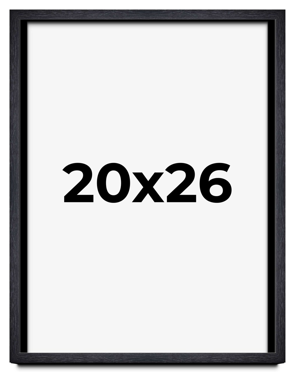 20x26 Shadow Box 1" Depth Black Picture Frame - UV Acrylic, Backing, Hanging Hardware